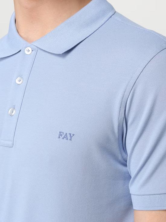 25SS 페이 폴로 티셔츠 NPMB250144STDW U602 AZZURRO - FAY