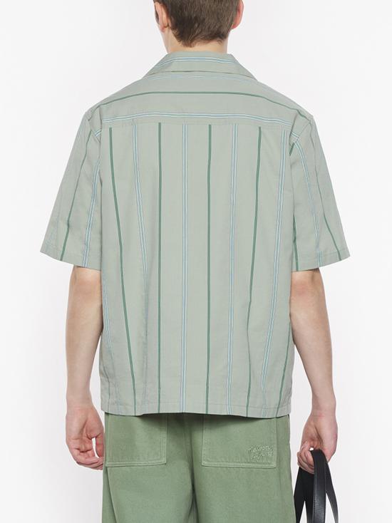  메종키츠네 반팔 셔츠 OM00421WC5029 0078 VERT DE GRIS - MAISON KITSUNE