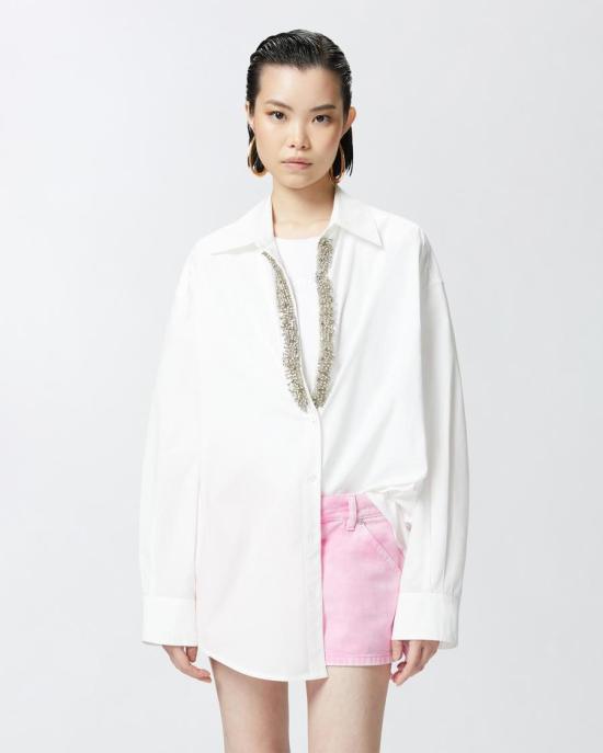 25SS 핑코 셔츠 104708A2EUZ04 WHITE - PINKO