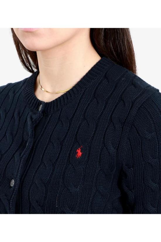 25SS 폴로 랄프로렌 포니 로고 자수 케이블 니트 크루넥 가디건  211891643002 SKY - POLO RALPH LAUREN