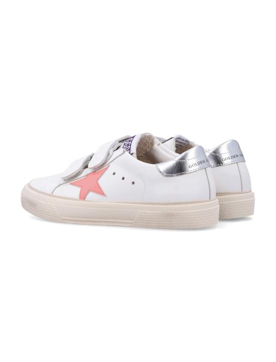 25FW [키즈] 골든구스 스니커즈 F00198F007444 12269 WHITE SALMON PINK SILVER - GOLDEN GOOSE