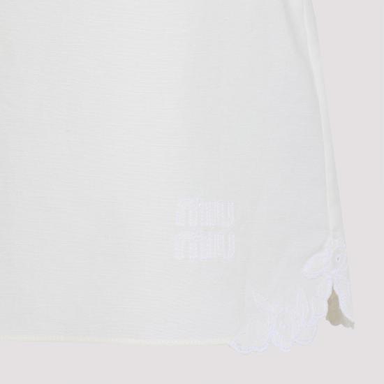 25FW 미우미우 숏 스커트 MG2472SOOO 17LV F0304 AVORIO WHITE - MIU MIU