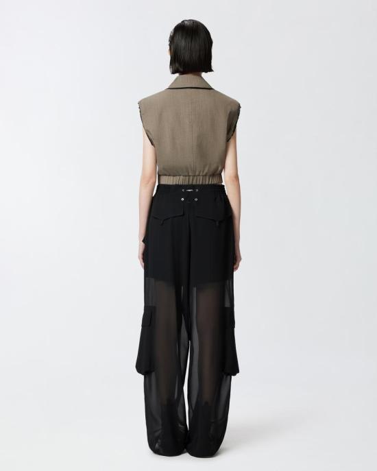 25SS 핑코 스트레이트 팬츠 104751A21FZ99 BLACK - PINKO