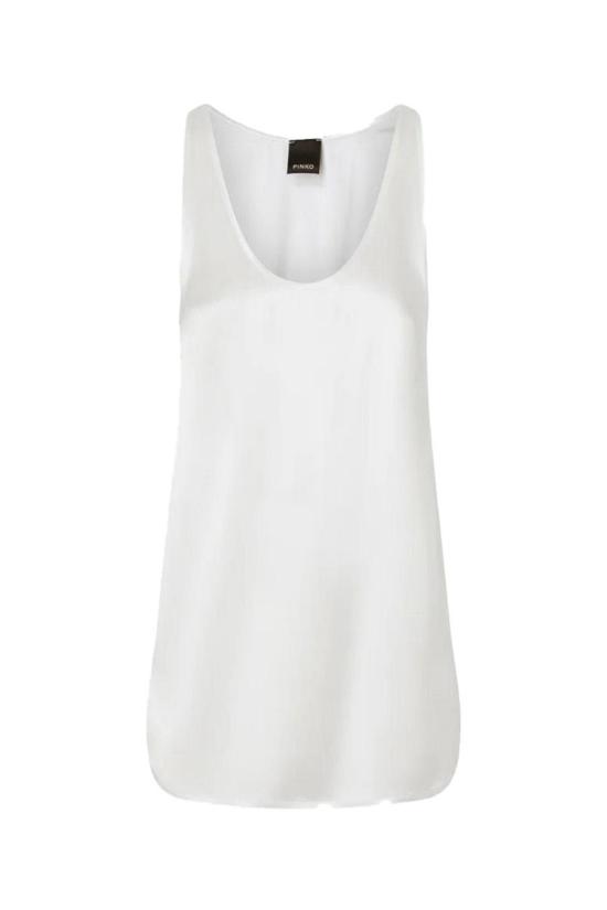 25SS 핑코 민소매 티셔츠 104670A2JRZ05 WHITE