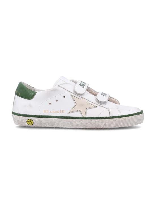 25FW [키즈] 골든구스 스니커즈 F00111F007425 12268 WHITE CREAM GREEN