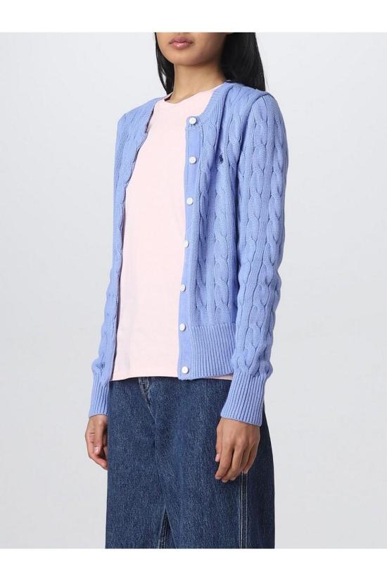 25SS 폴로 랄프로렌 포니 로고 자수 케이블 니트 크루넥 가디건  211891643003 SKY - POLO RALPH LAUREN