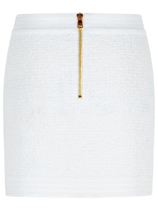 25FW 발망 숏 스커트 FF1LB015KI740FA WHITE - BALMAIN