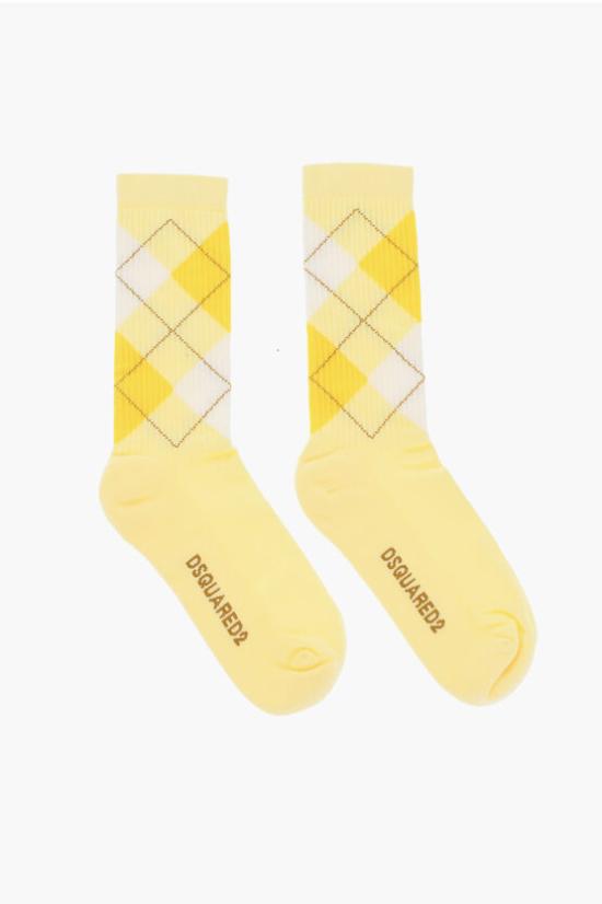  디스퀘어드2 양말 DFV102970 ISA01 710 Yellow - DSQUARED2