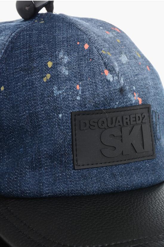  디스퀘어드2 이어플랩 캡 BCM0124 10101218 3085 Blu Nero - DSQUARED2