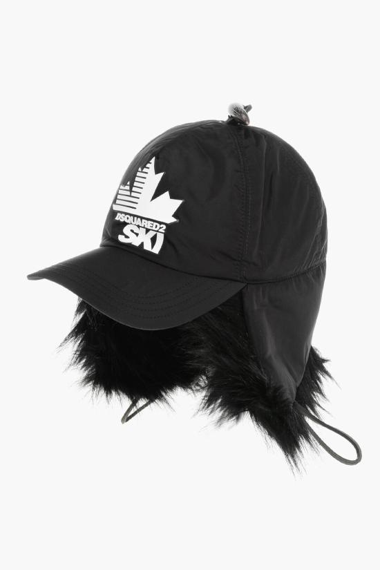  디스퀘어드2 이어플랩 캡 BCM0124 11703457 M1507 Black - DSQUARED2