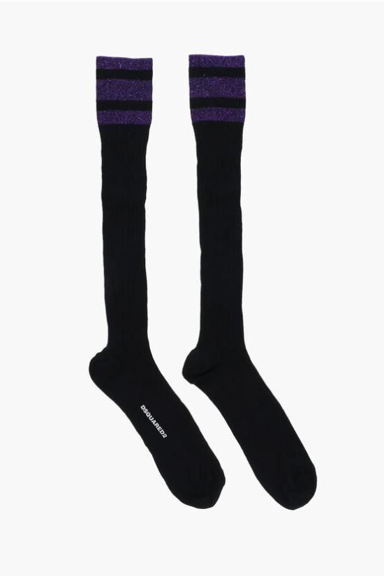  디스퀘어드2 양말 DFV020250 ISA01 209 Nero Viola - DSQUARED2