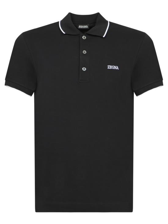 25FW 에르메네질도제냐 폴로 티셔츠 E7358A5 B746 K09 001 Black