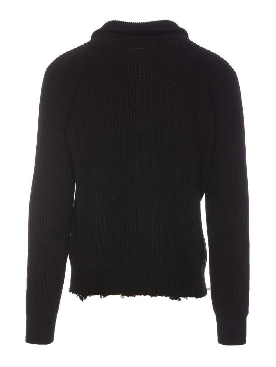  MM6 메종마르지엘라 집업 니트 SH0AM0028M13039900 Black - MM6 MAISON MARGIELA