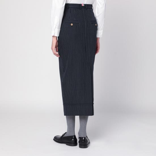 25FW 톰브라운 롱 스커트 FGCA32AF0932 Blue - THOM BROWNE