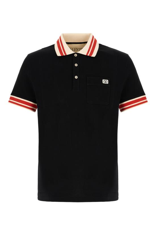 25FW 발렌티노 가라바니 폴로 티셔츠 7V3MH01KB19 0NO Nero