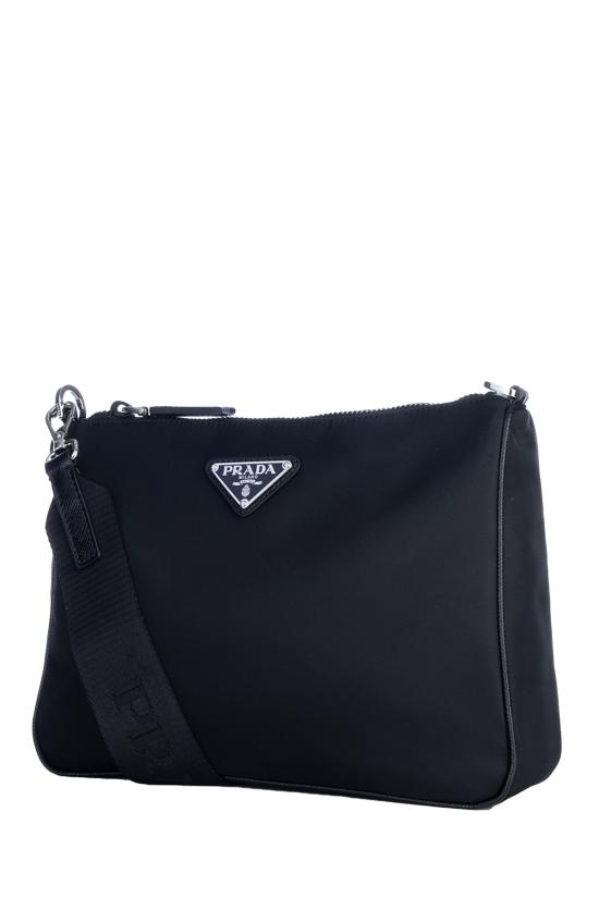 26FW 프라다 리나일론 앤 사피아노 레더 숄더백 2VH113VXOP2DMH F0002 NERO - PRADA