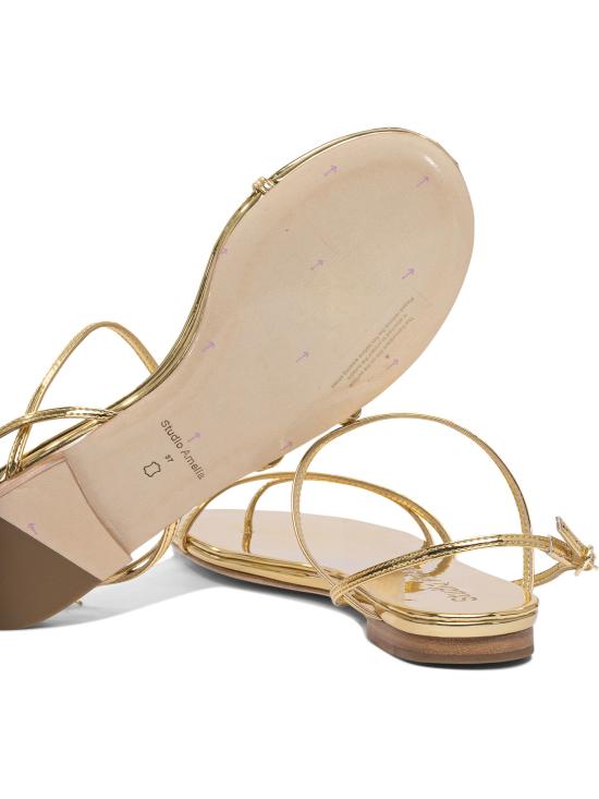 25SS 스튜디오 아멜리아 샌들 F860CFSHELIX FLATGLD Gold - STUDIO AMELIA