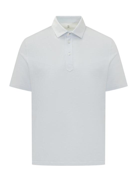 25SS 브루넬로 쿠치넬리 반팔 셔츠 MW8623936 C2567 BLUE