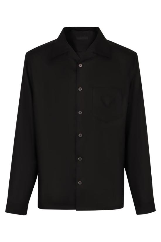 25SS 프라다 긴팔 셔츠 UCN441SUMO14H4 F0002 Black