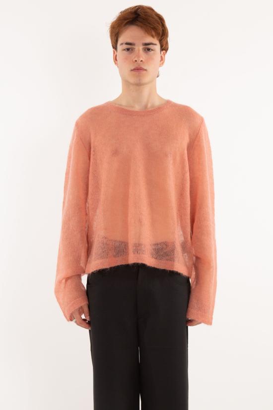 25SS 세퍼 스웨터 MSS25LESROS ROSE SHEER MOHAIR Pink