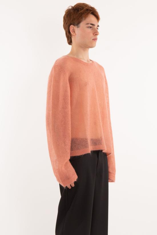 25SS 세퍼 스웨터 MSS25LESROS ROSE SHEER MOHAIR Pink - SEFR