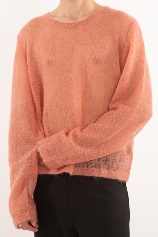 25SS 세퍼 스웨터 MSS25LESROS ROSE SHEER MOHAIR Pink - SEFR