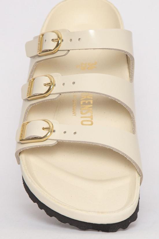 25SS 버켄스탁 플로리다 프레쉬 하이 샤인 1029355 ECRU Beige - BIRKENSTOCK