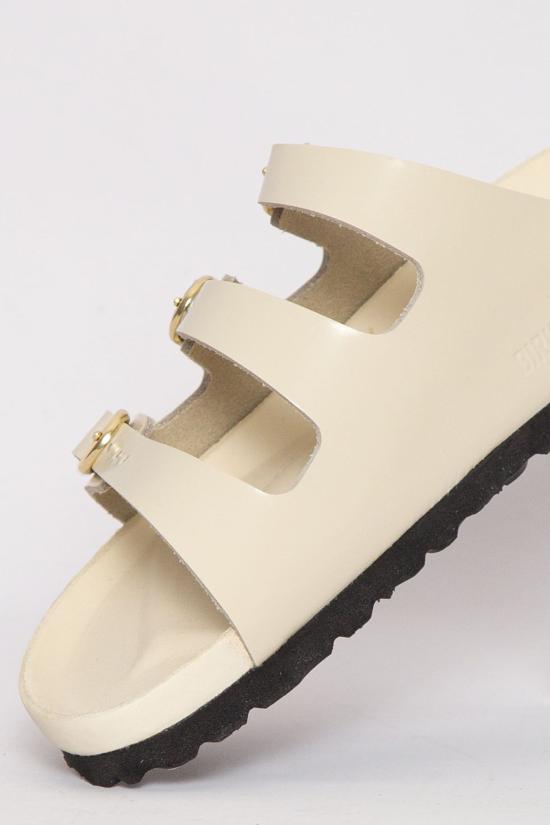 25SS 버켄스탁 플로리다 프레쉬 하이 샤인 1029355 ECRU Beige - BIRKENSTOCK