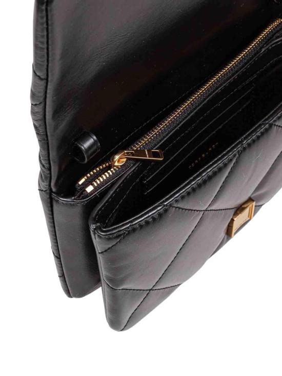 26SS 토리버치 키라 다이아몬드 퀼트 체인 월렛 158624001 Black - TORY BURCH