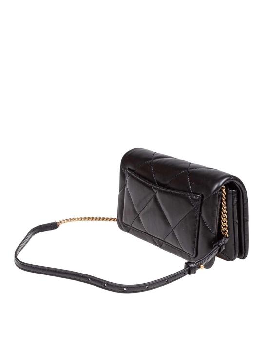 26SS 토리버치 키라 다이아몬드 퀼트 체인 월렛 158624001 Black - TORY BURCH
