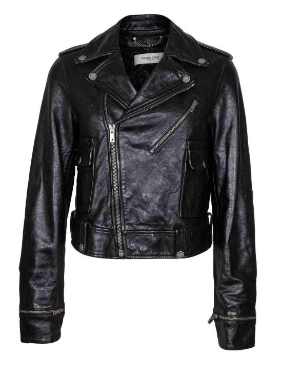  골든구스 가죽 자켓 GWP02137P00119590100 Black - GOLDEN GOOSE