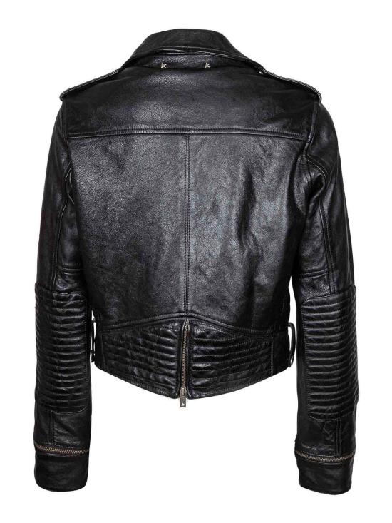  골든구스 가죽 자켓 GWP02137P00119590100 Black - GOLDEN GOOSE