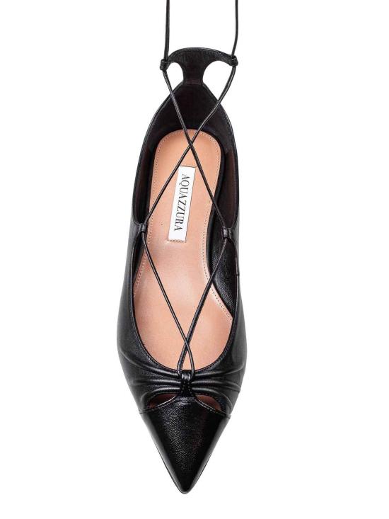 25FW 아쿠아주라 플랫 슈즈 GBIFLAA0NNG000 Black - AQUAZZURA