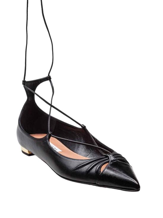 25FW 아쿠아주라 플랫 슈즈 GBIFLAA0NNG000 Black - AQUAZZURA