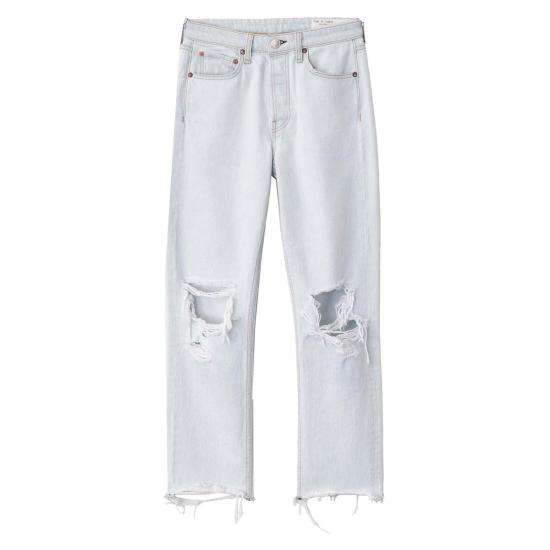  랙앤본 데님 팬츠 Rag & Bone Maya 하이라이즈 슬림 디치 플레인 리핑 진