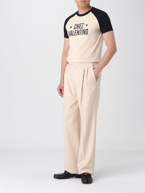 25FW 발렌티노 가라바니 반팔 티셔츠 7V3MG17DAYC QT3 Butter - VALENTINO GARAVANI