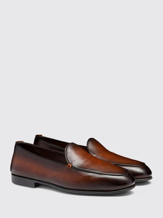 26SS 산토니 로퍼 MGEC19088SMOMMEM T50 Brown - SANTONI