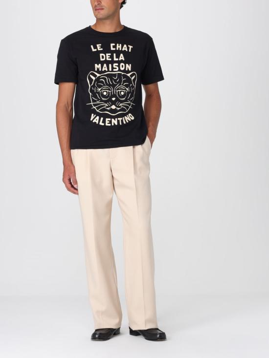 25FW 발렌티노 가라바니 반팔 티셔츠 7V3MG16PB32 9RA Black - VALENTINO GARAVANI