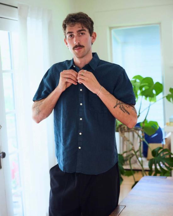  Alex Crane 반팔 셔츠 알렉스 크레인 오버다이 더스크 올라 반팔 버튼업 - ALEX CRANE