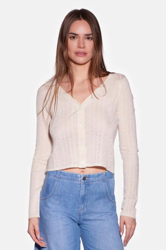  더 타일 클럽 가디건 타일 클럽 클레어 포인텔 카디건 - THE TILE CLUB