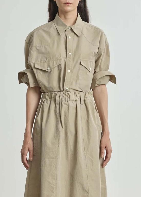  니콜슨&니콜슨 셔츠 니콜슨앤니콜슨 브렌다 우븐 셔츠 베이지 - NICHOLSON & NICHOLSON