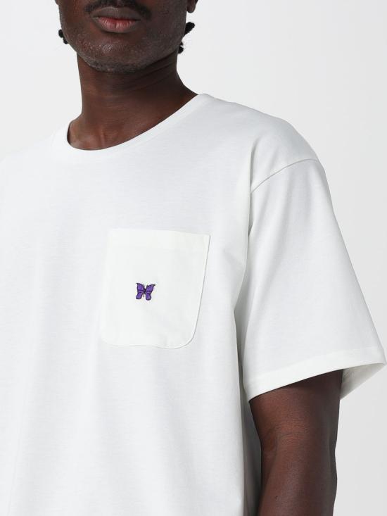  니들스 반팔 티셔츠 QV362 WHITE DOM - NEEDLES