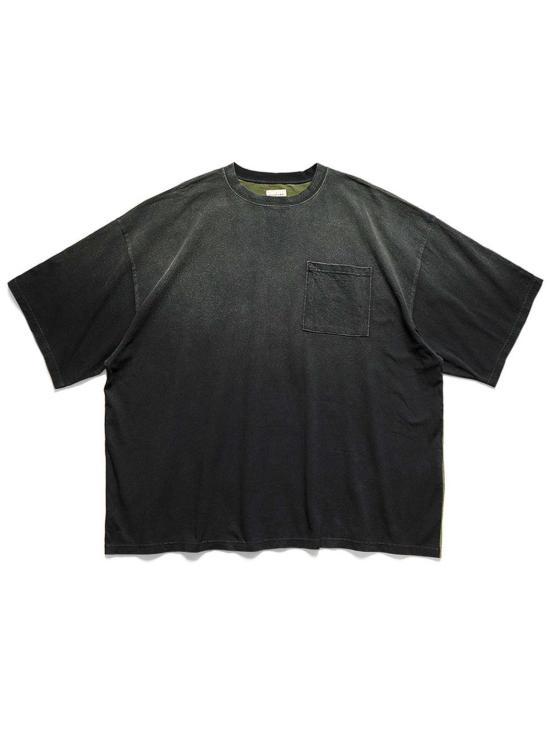  캐피탈 반팔 티셔츠 저지 2톤 빅 포켓 티셔츠(본)