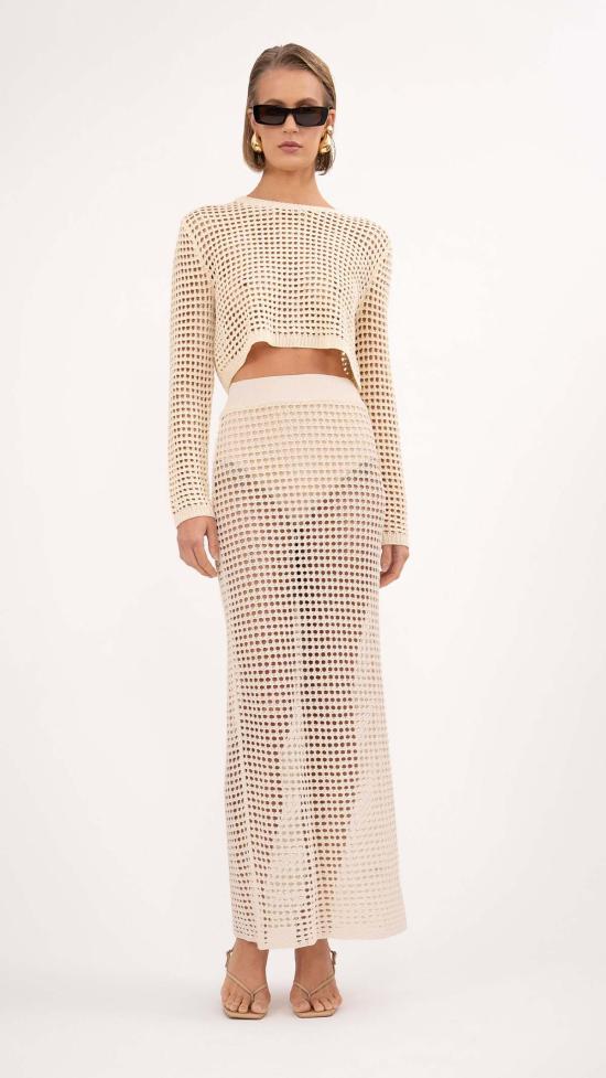  논살란트 레이블 롱 스커트 논샬런트 라벨 브리아나 맥시 스커트 베이지