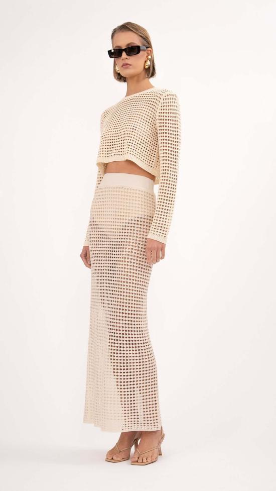  논살란트 레이블 롱 스커트 논샬런트 라벨 브리아나 맥시 스커트 베이지 - NONCHALANT LABEL