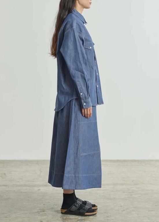  니콜슨&니콜슨 데님 셔츠 니콜슨앤니콜슨 브렌다 데님 셔츠 블루 - NICHOLSON & NICHOLSON