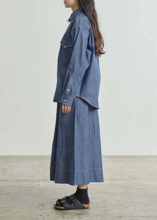  니콜슨&니콜슨 데님 셔츠 니콜슨앤니콜슨 브렌다 데님 셔츠 블루 - NICHOLSON & NICHOLSON