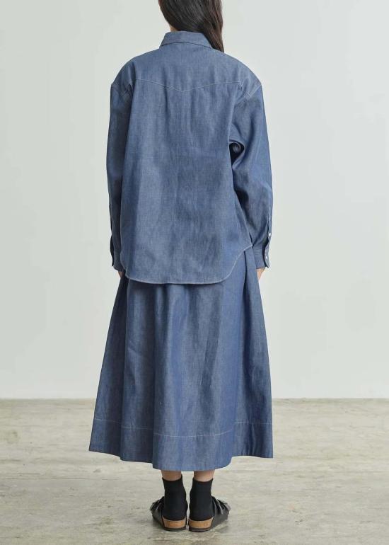  니콜슨&니콜슨 데님 셔츠 니콜슨앤니콜슨 브렌다 데님 셔츠 블루 - NICHOLSON & NICHOLSON