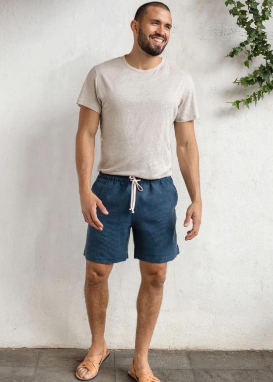  Alex Crane 숏팬츠 알렉스 크레인 오버다이 더스크 리넨 보 쇼츠 - OTHER BRANDS