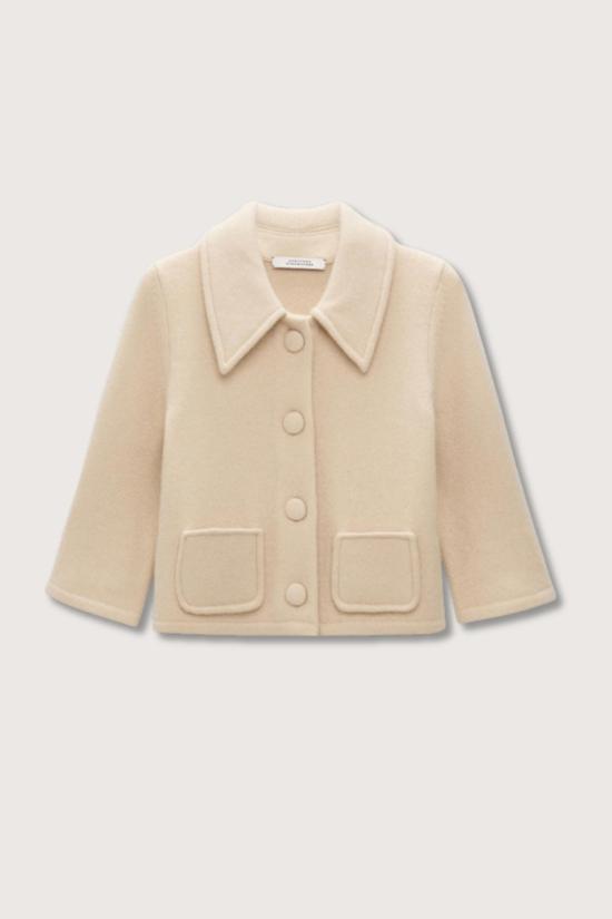  도로시 슈마허 자켓 모던 스테이트먼트 니트 재킷 앙고라 (베이지)